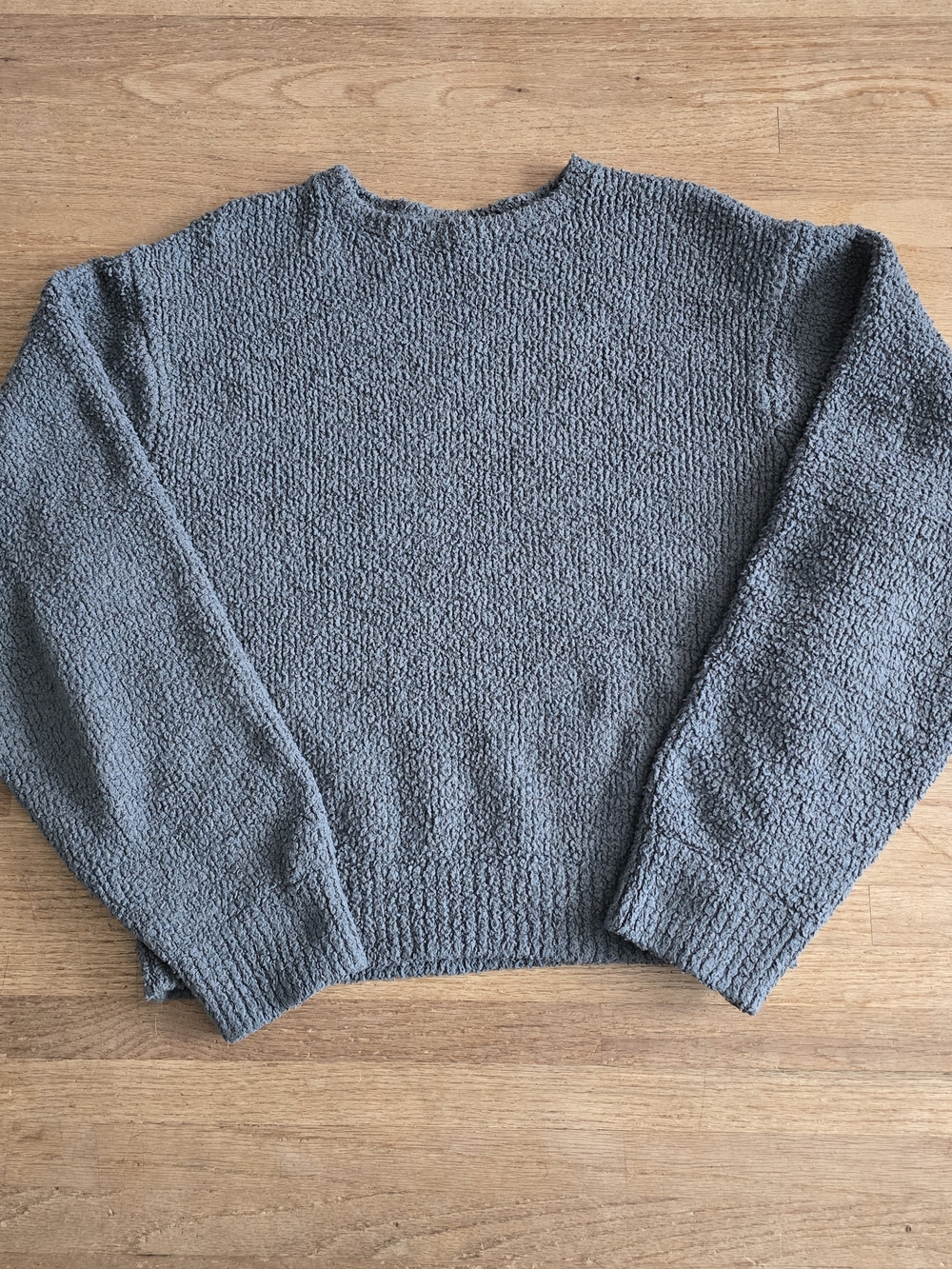 SKIMS Cozy Knit Pullover Sweater Smoke Gray Size Small Medium Oversized